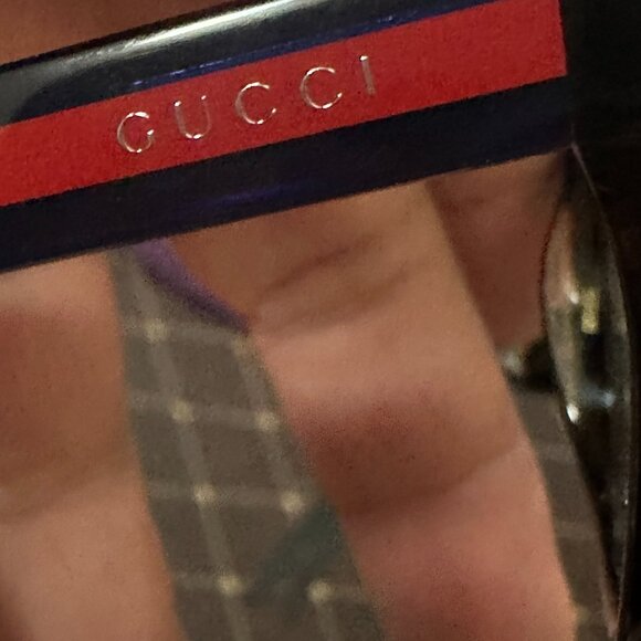 Authentic Gucci GG0005OZ 001 Eyeglass Frames — Black, Navy blue with Red Stripes - Picture 14 of 14